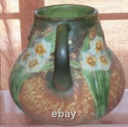 Roseville JONQUIL1931 Arts And Crafts Pottery Brown Ceramic Flower Vase 543-7