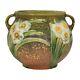 Roseville Jonquil 1931 Vintage Arts And Crafts Pottery Brown Ceramic Vase 538-4