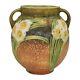 Roseville Jonquil 1931 Vintage Arts And Crafts Pottery Brown Ceramic Vase 540-6