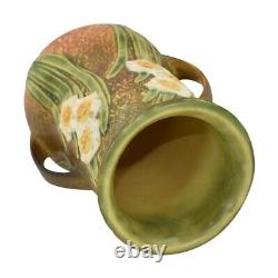 Roseville Jonquil 1931 Vintage Arts And Crafts Pottery Brown Ceramic Vase 544-9