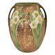 Roseville Jonquil 1931 Vintage Arts And Crafts Pottery Brown Vase 527-7