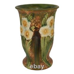 Roseville Jonquil 1931 Vintage Arts And Crafts Pottery Ceramic Flower Vase 541-7