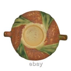 Roseville Jonquil 1931 Vintage Arts and Crafts Pottery Brown Ceramic Vase 523-3