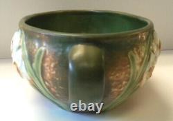 Roseville Jonquil Brown 1931 Arts And Crafts Pottery Console Bowl 220-10 w