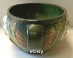 Roseville Jonquil Brown 1931 Arts And Crafts Pottery Console Bowl 220-10 w