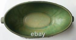 Roseville Jonquil Brown 1931 Arts And Crafts Pottery Console Bowl 220-10 w