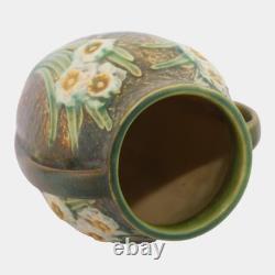 Roseville Jonquil Brown 1931 Vintage Art & Crafts Pottery Ceramic Vase 527-7