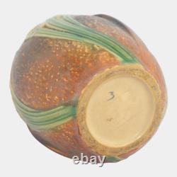 Roseville Jonquil Brown 1931 Vintage Art & Crafts Pottery Ceramic Vase 527-7