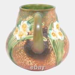 Roseville Jonquil Brown 1931 Vintage Arts And Crafts Pottery Ceramic Vase 543-6