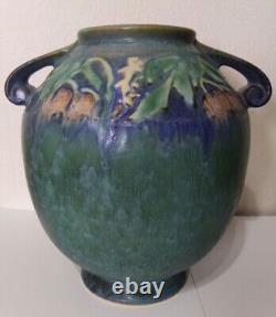 Roseville Large Green Baneda 595-8 Art Deco Arts & Crafts Pottery Vase