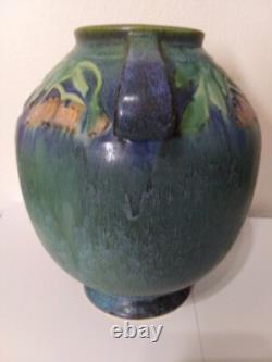 Roseville Large Green Baneda 595-8 Art Deco Arts & Crafts Pottery Vase