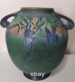 Roseville Large Green Baneda 595-8 Art Deco Arts & Crafts Pottery Vase