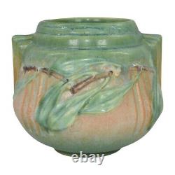 Roseville Laurel 1934 Vintage Arts And Crafts Pottery Green Ceramic Vase 250-6