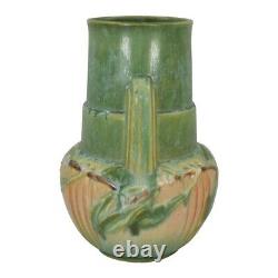 Roseville Laurel 1934 Vintage Arts And Crafts Pottery Green Ceramic Vase 674-9
