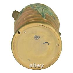 Roseville Luffa 1934 Vintage Arts And Crafts Pottery Brown Ceramic Vase 692-14