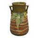 Roseville Luffa Brown 1934 Vintage Arts And Crafts Pottery Ceramic Vase 683-6