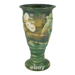 Roseville Luffa Green 1934 Arts And Crafts Pottery Ceramic Flower Vase 691-12