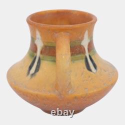 Roseville Montacello 1931 Vintage Arts And Crafts Pottery Tan Ceramic Vase 555-4