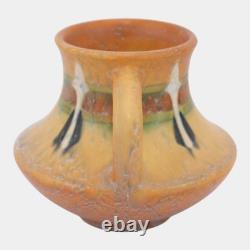 Roseville Montacello 1931 Vintage Arts And Crafts Pottery Tan Ceramic Vase 555-4