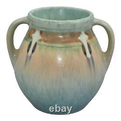 Roseville Montacello Green 1931 Vintage Arts And Crafts Pottery Ceramic Vase 557