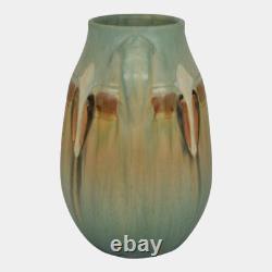 Roseville Montacello Green 1931 Vintage Arts And Crafts Pottery Vase 561-7