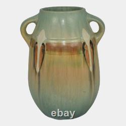 Roseville Montacello Green 1931 Vintage Arts And Crafts Pottery Vase 561-7