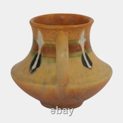Roseville Montacello Tan 1931 Vintage Arts And Crafts Pottery Ceramic Vase 555-4