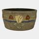 Roseville Mostique Gray 1916 Arts And Crafts Pottery Yellow Rose Planter Bowl