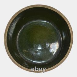 Roseville Mostique Gray 1916 Arts And Crafts Pottery Yellow Rose Planter Bowl