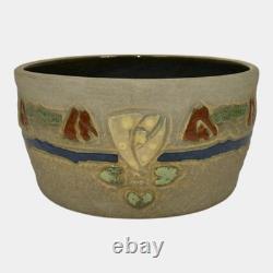 Roseville Mostique Gray 1916 Vintage Arts and Crafts Pottery Flower Pot Bowl