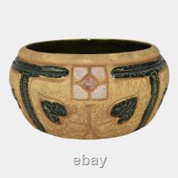 Roseville Mostique Tan 1916 Vintage Arts and Crafts Pottery Ceramic Bowl