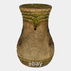 Roseville Mostique Tan 1916 Vintage Arts and Crafts Pottery Ceramic Vase 22-10