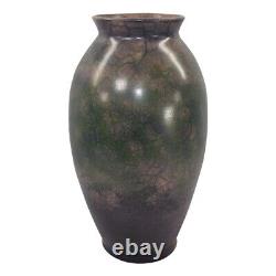 Roseville Pauleo 1914 Antique Arts And Crafts Pottery Purple Green Ceramic Vase
