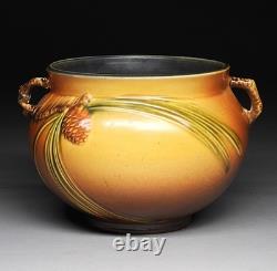Roseville Pinecone Arts & Crafts Art Pottery Jardiniere Vase # 632-6