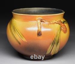 Roseville Pinecone Arts & Crafts Art Pottery Jardiniere Vase # 632-6