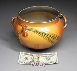Roseville Pinecone Arts & Crafts Art Pottery Jardiniere Vase # 632-6