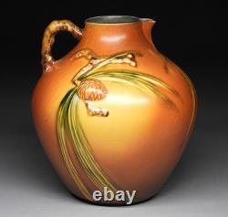 Roseville Pinecone Arts & Crafts Art Pottery Pitcher Vase # 708-9