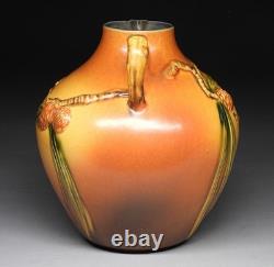 Roseville Pinecone Arts & Crafts Art Pottery Pitcher Vase # 708-9