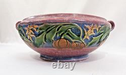 Roseville Pink Baneda Bowl Pottery Vintage Arts & Crafts 232-6 Ohio Pottery FS