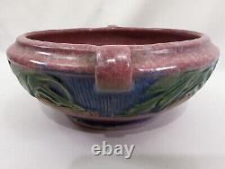 Roseville Pink Baneda Bowl Pottery Vintage Arts & Crafts 232-6 Ohio Pottery FS