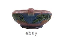 Roseville Pink Baneda Bowl Pottery Vintage Arts & Crafts 232-6 Ohio Pottery FS