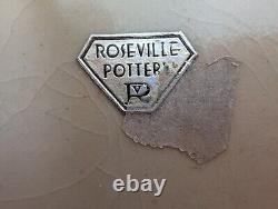 Roseville Pink Baneda Bowl Pottery Vintage Arts & Crafts 232-6 Ohio Pottery FS