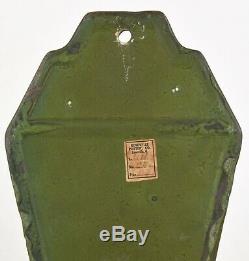 Roseville Pottery Arts And Crafts Antique Matte Green 12 Wall Pocket