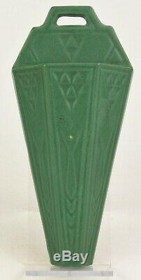 Roseville Pottery Arts And Crafts Matte Green 12 Wall Pocket