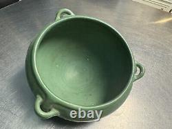 Roseville Pottery Arts & Crafts Matte Green Glaze Hanging Vase c1930's RARE