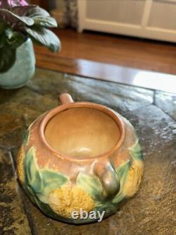 Roseville Pottery Arts & Crafts Sunflower Bowl Planter Exc Cond 4 Tall 6 Diam