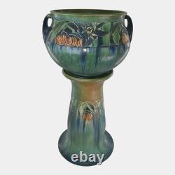 Roseville Pottery Baneda 1932 Green Art And Crafts Jardiniere Pedestal 626-10