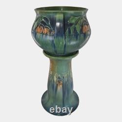 Roseville Pottery Baneda 1932 Green Art And Crafts Jardiniere Pedestal 626-10