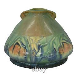 Roseville Pottery Baneda 1932 Green Arts And Crafts Squat Vase 603-4