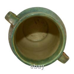 Roseville Pottery Baneda Green Arts And Crafts Handled Vase 592-7
